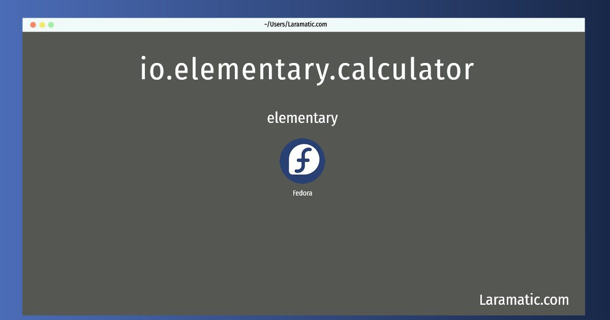 io elementary calculator
