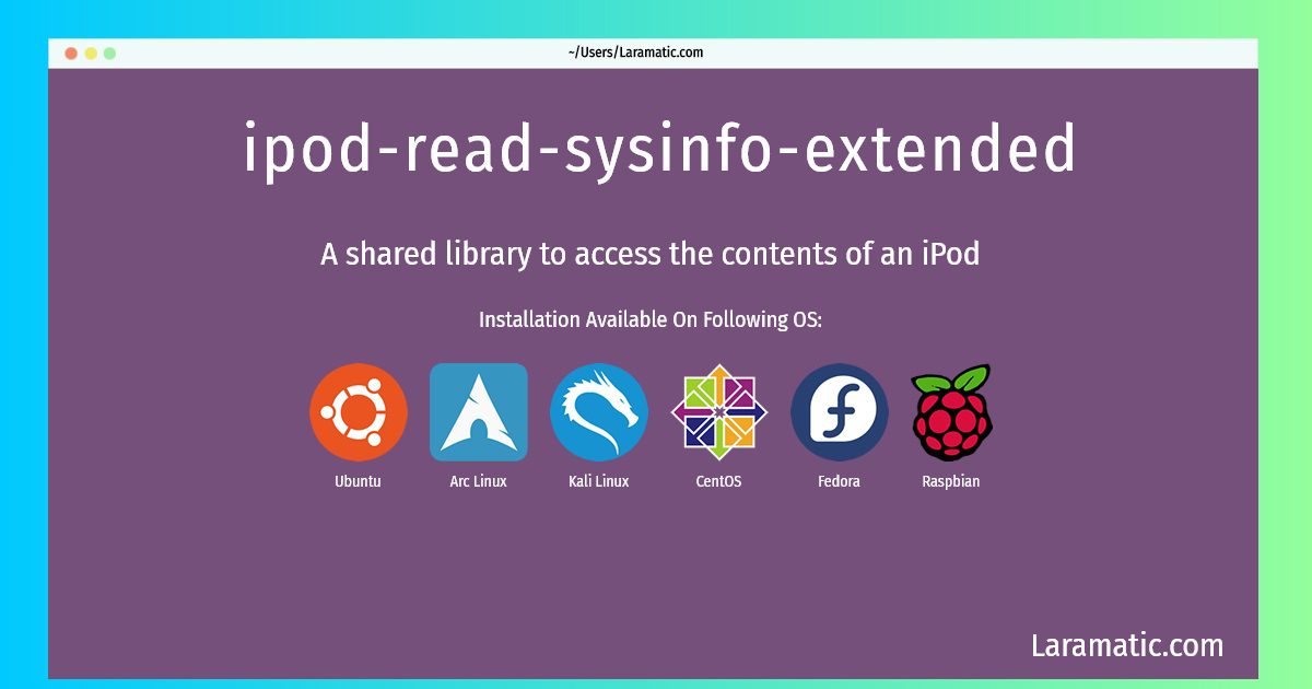 ipod read sysinfo