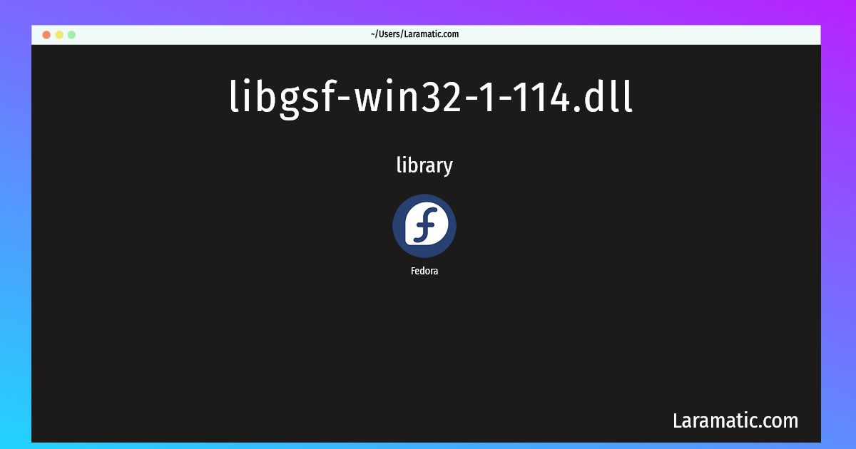 libgsf win32 1 114 dll