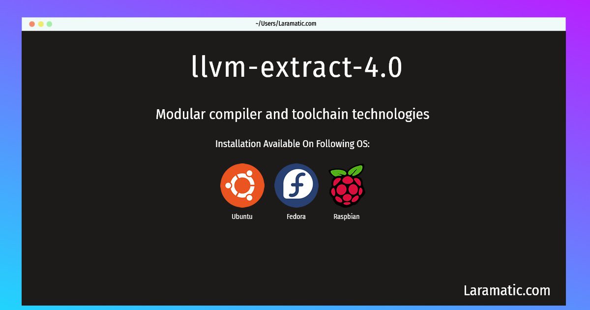 llvm extract 4 0