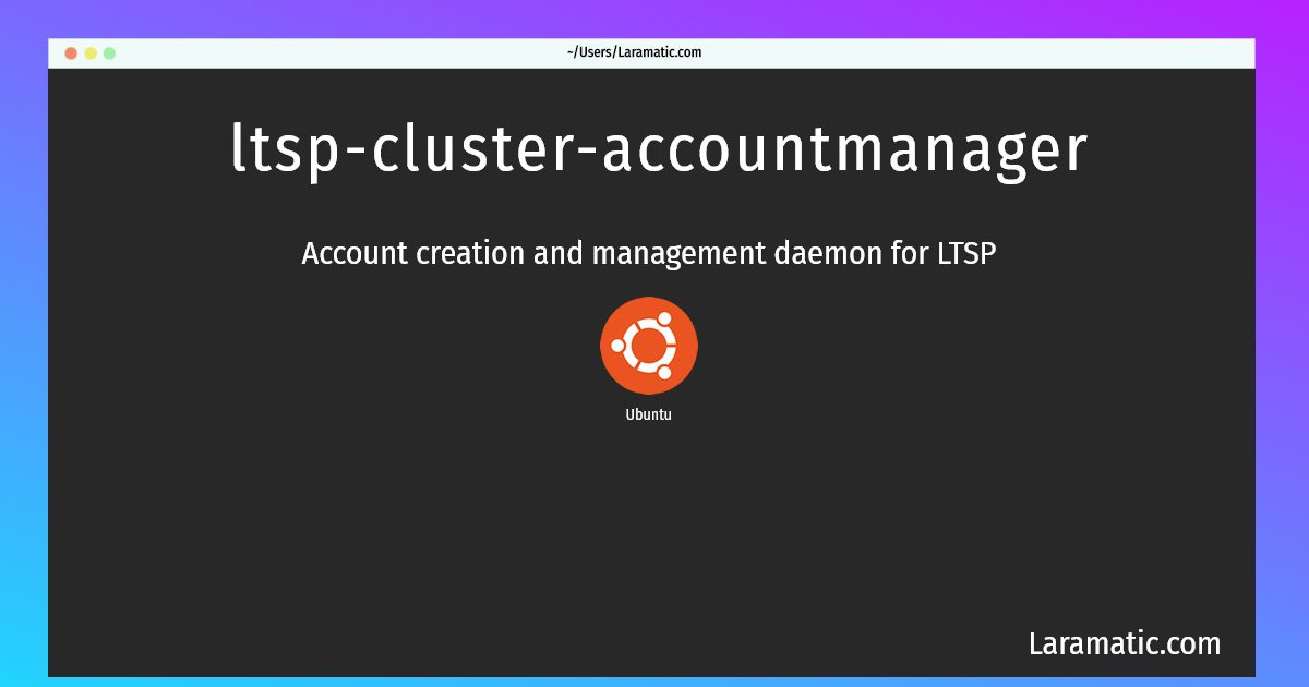 ltsp cluster accountmanager
