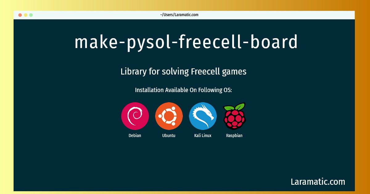 make pysol freecell board