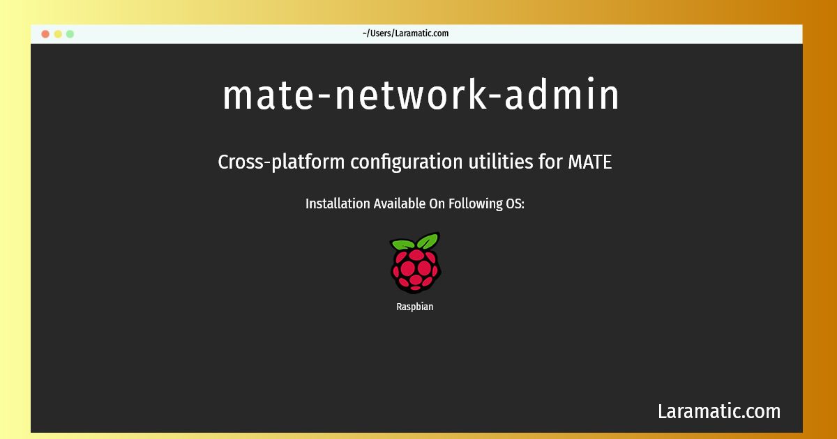 mate network admin
