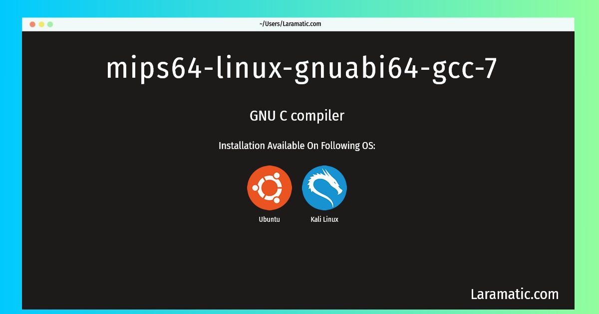mips64 linux gnuabi64 gcc 7