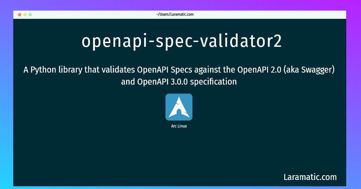 openapi spec validator2
