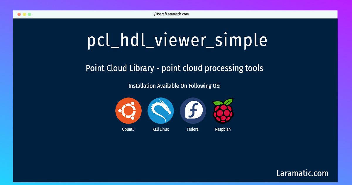 pcl hdl viewer simple
