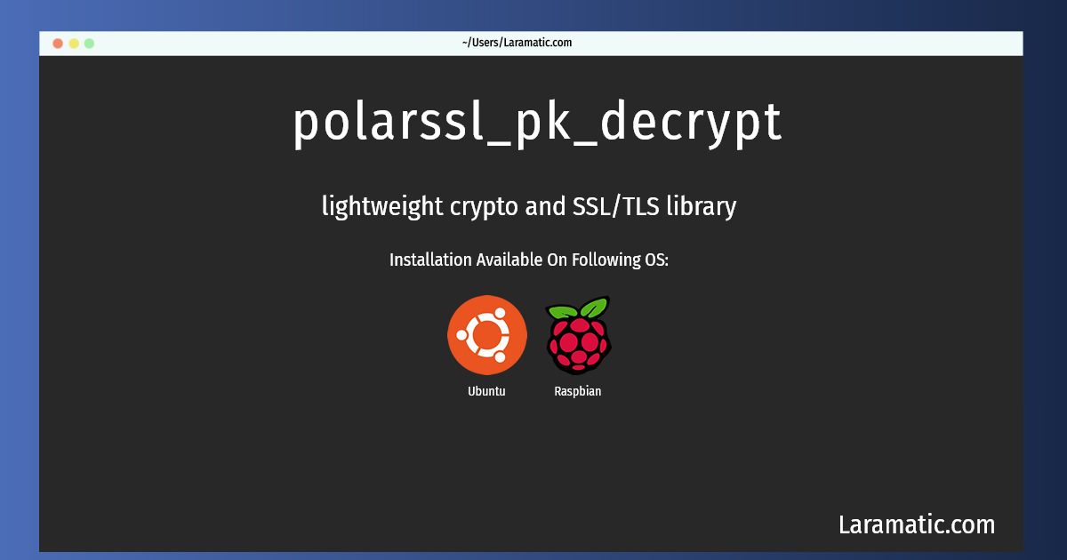 polarssl pk decrypt