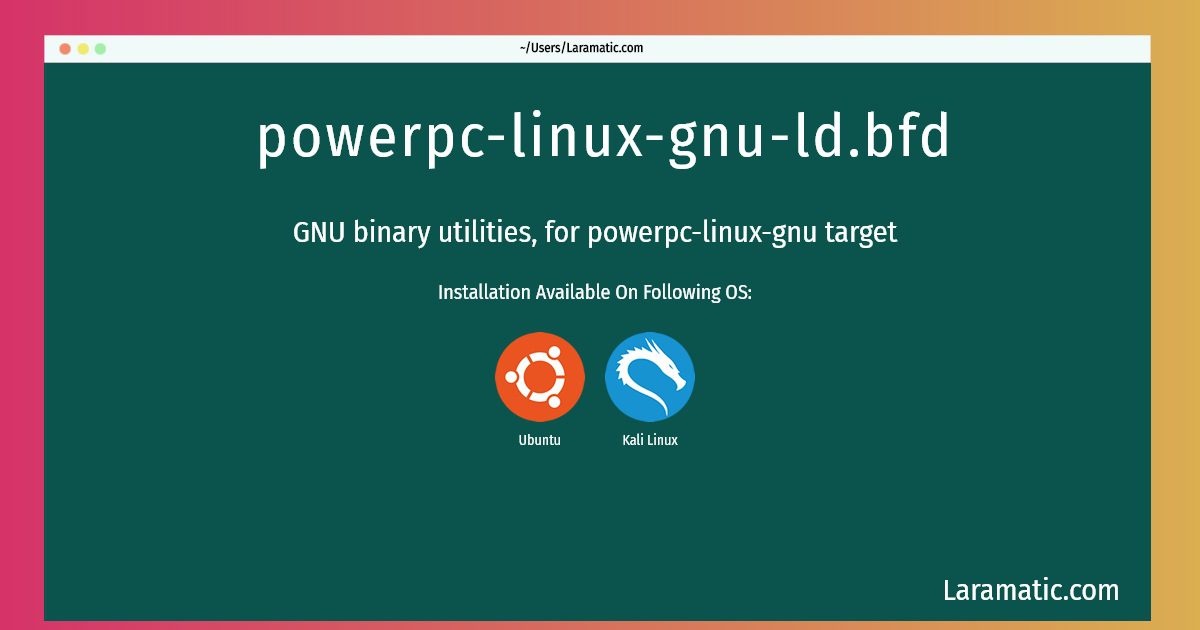 powerpc linux gnu ld bfd