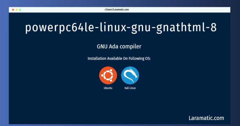 powerpc64le linux gnu gnathtml 8