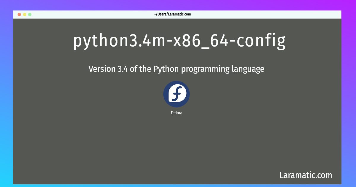 python3 4m x86 64 config