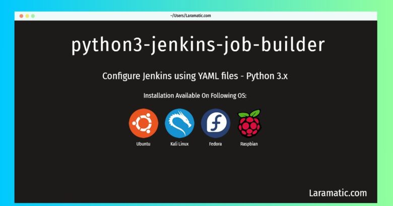 python3 jenkins job builder