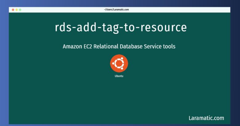 rds add tag to resource